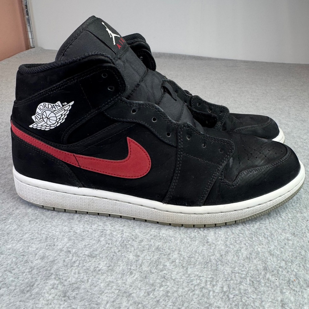 Jordan Air Jordan‎ 1 Mid Mens 10.5 Black Red Blue Multicolor Swoosh 554724-065